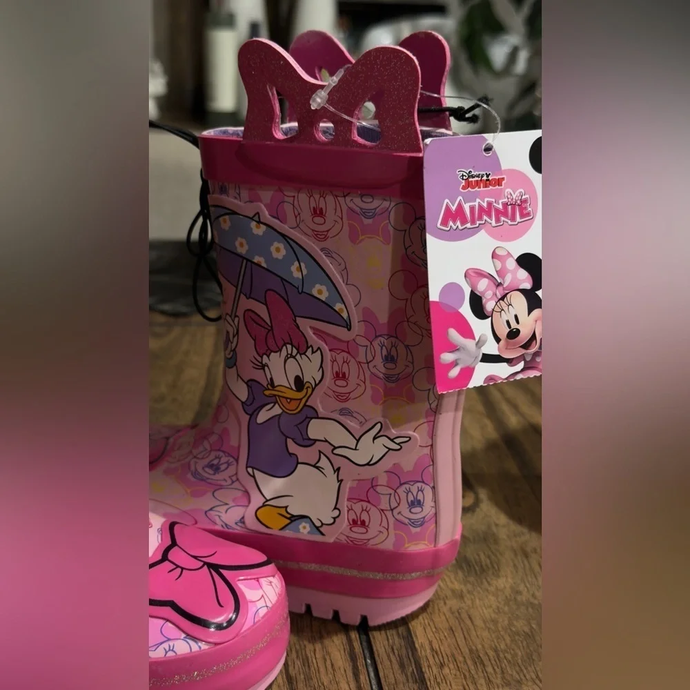 Minnie Mouse Toddler Girls Rain Boots, Sizes 5/6 NEW